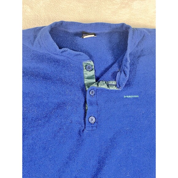 Vintage Patagonia Capilene Henley Fleece Base Layer Blue Mens Size XL USA - Picture 3 of 8